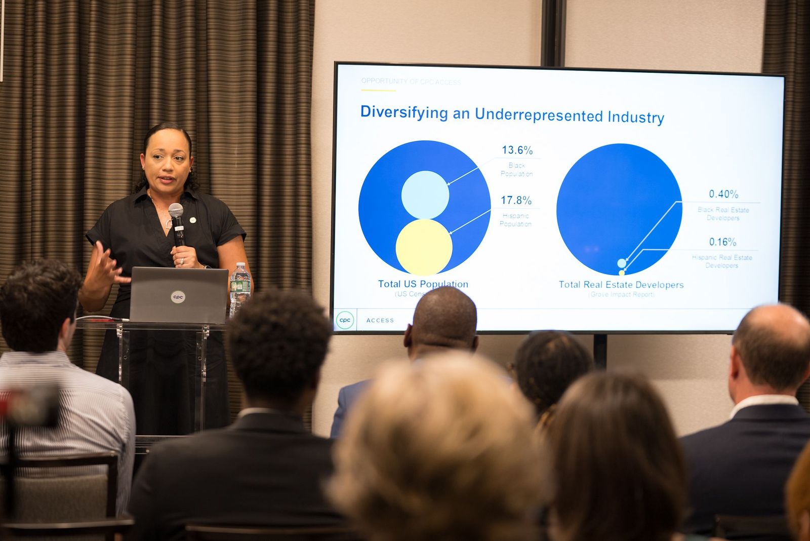 Wilhelmena Norman Hernandez speaking at the Summit